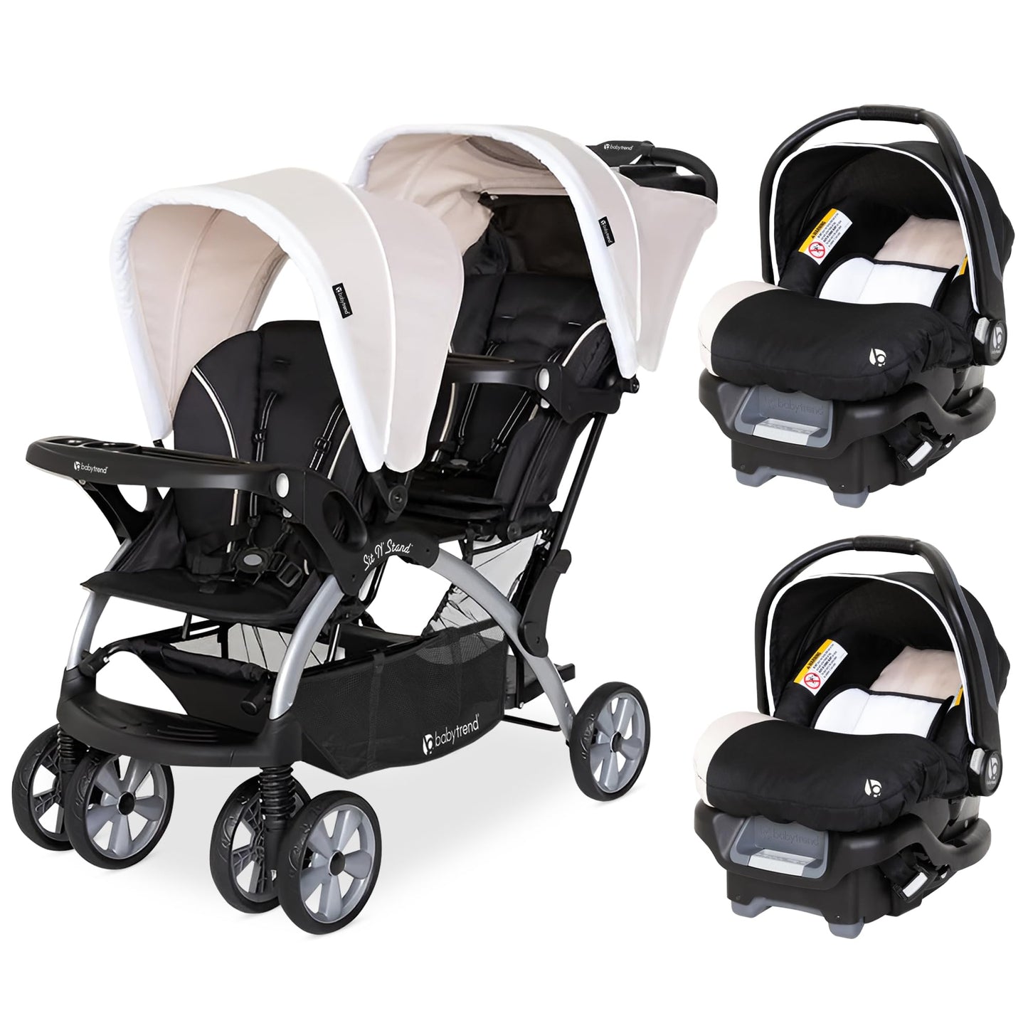 Baby Trend Double Stroller Car Seat Travel System Stormy