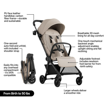 Mompush Nexis Carbon Travel Stroller Ultra Lightweight 11.5 Lb