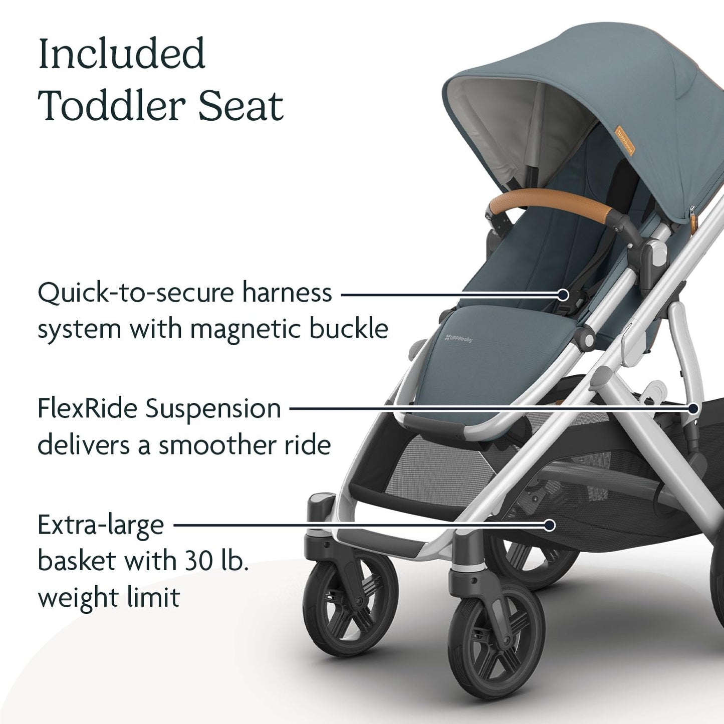 UPPAbaby Vista V3 Convertible Stroller Converts Single To Double
