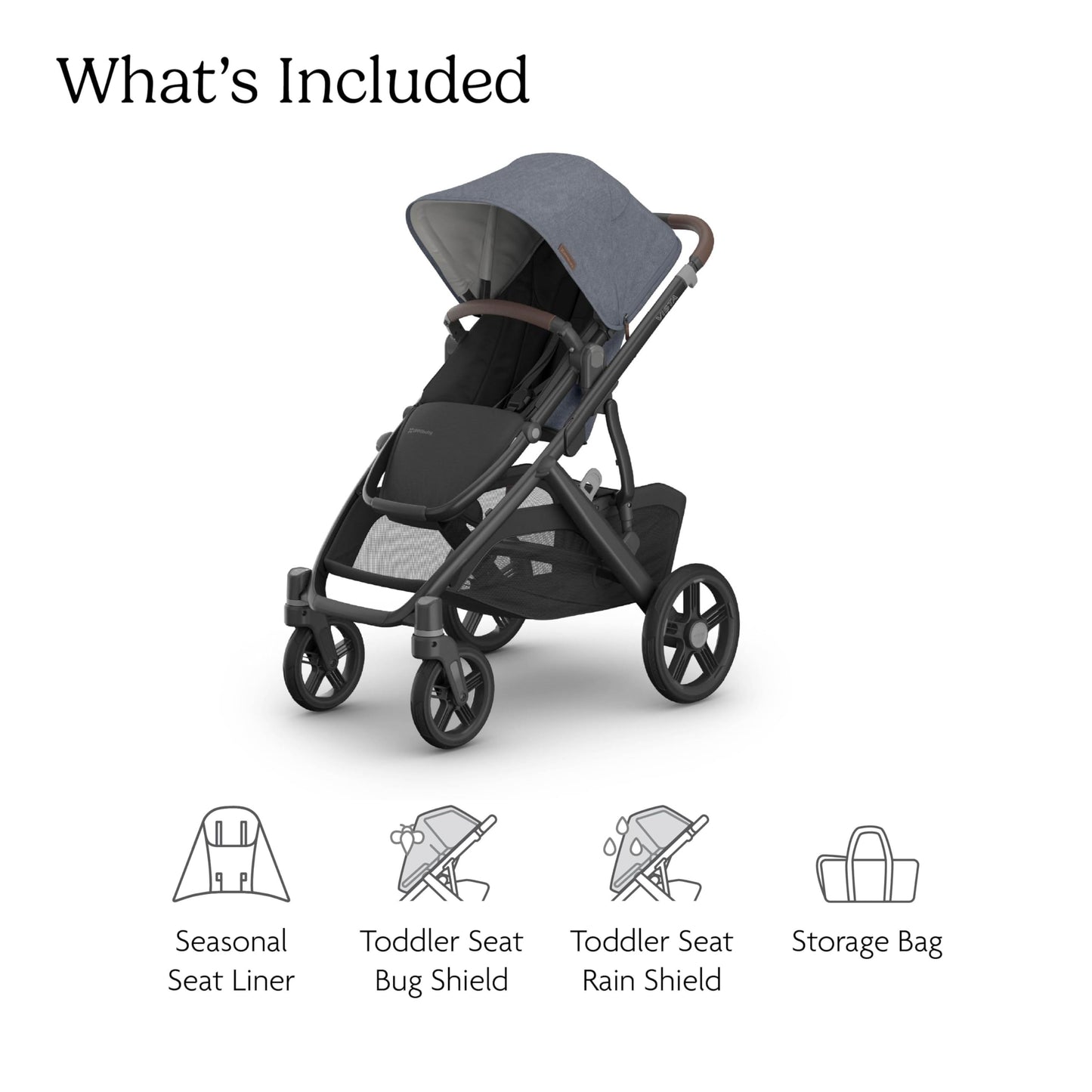 UPPAbaby Vista V3 Convertible Stroller Converts Single To Double