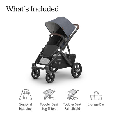 UPPAbaby Vista V3 Convertible Stroller Converts Single To Double