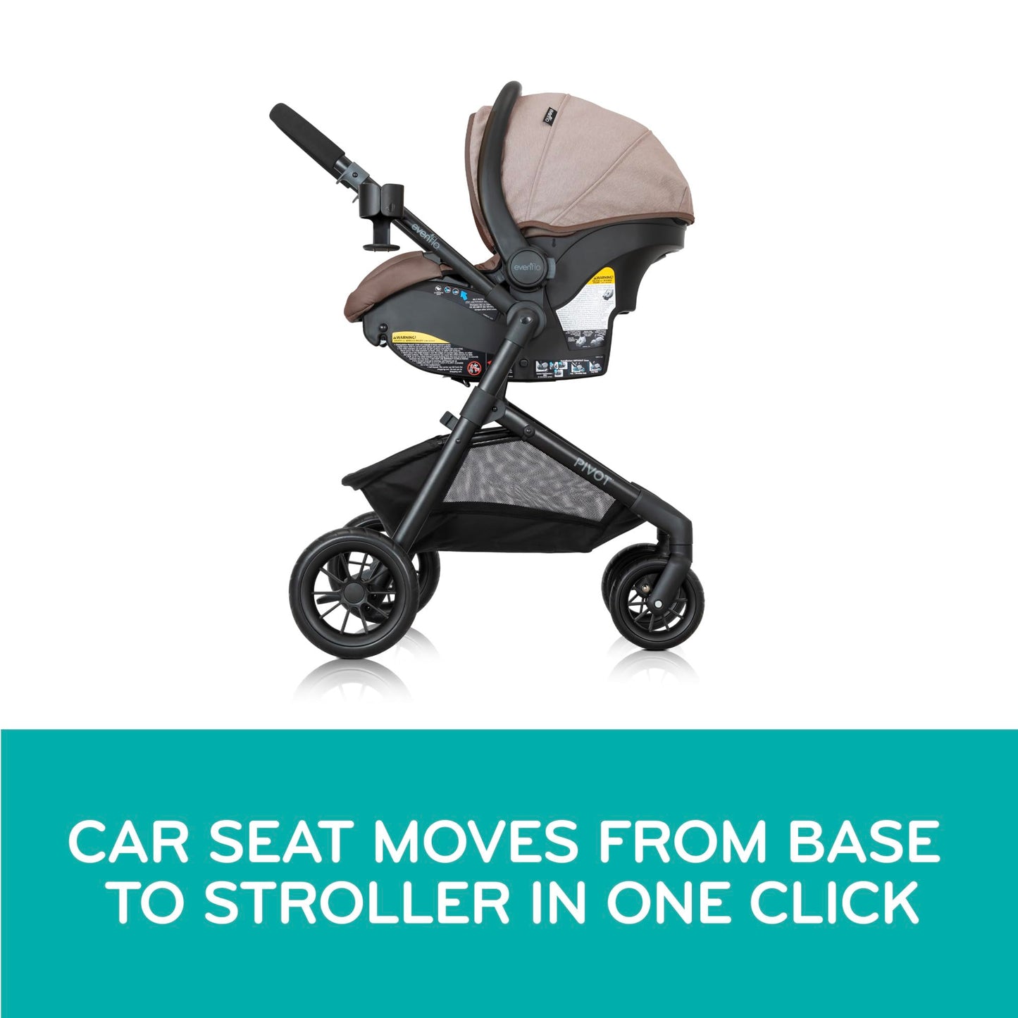 Evenflo Pivot Modular Travel System With LiteMax Infant Car Seat