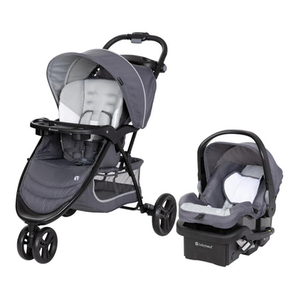 Baby Trend EZ Ride Travel System With EZ Lift Infant Car Seat Dash Pink One Hand Fold All Terrain Wheels