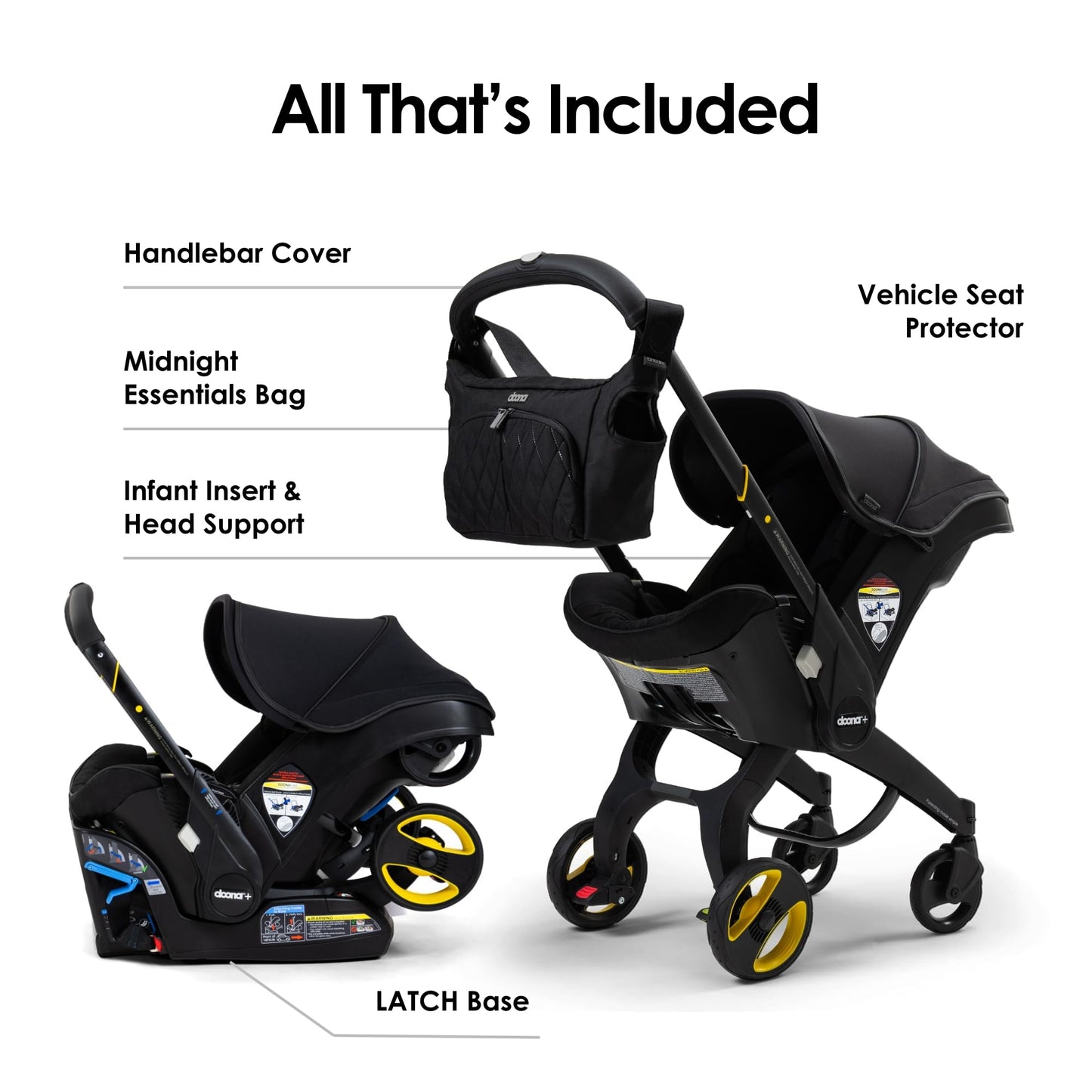 Doona Car Seat And Stroller Nitro Black All In One Travel System For Effortless Transitions