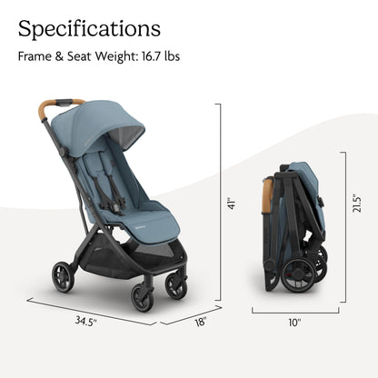 UPPAbaby Minu V3 Travel Stroller Lightweight One Hand Fold For Easy Overhead Travel