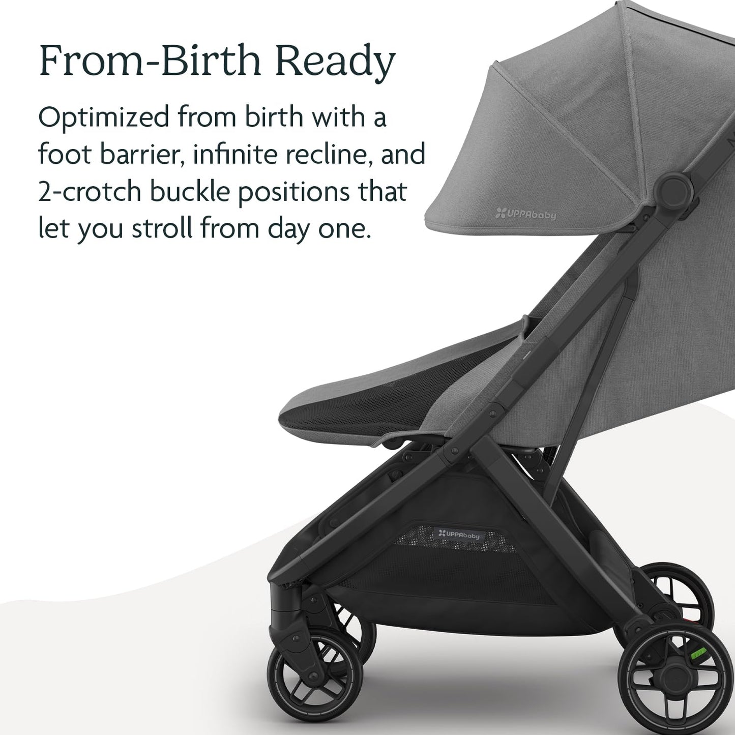 UPPAbaby Minu V3 Travel Stroller Lightweight One Hand Fold For Easy Overhead Travel