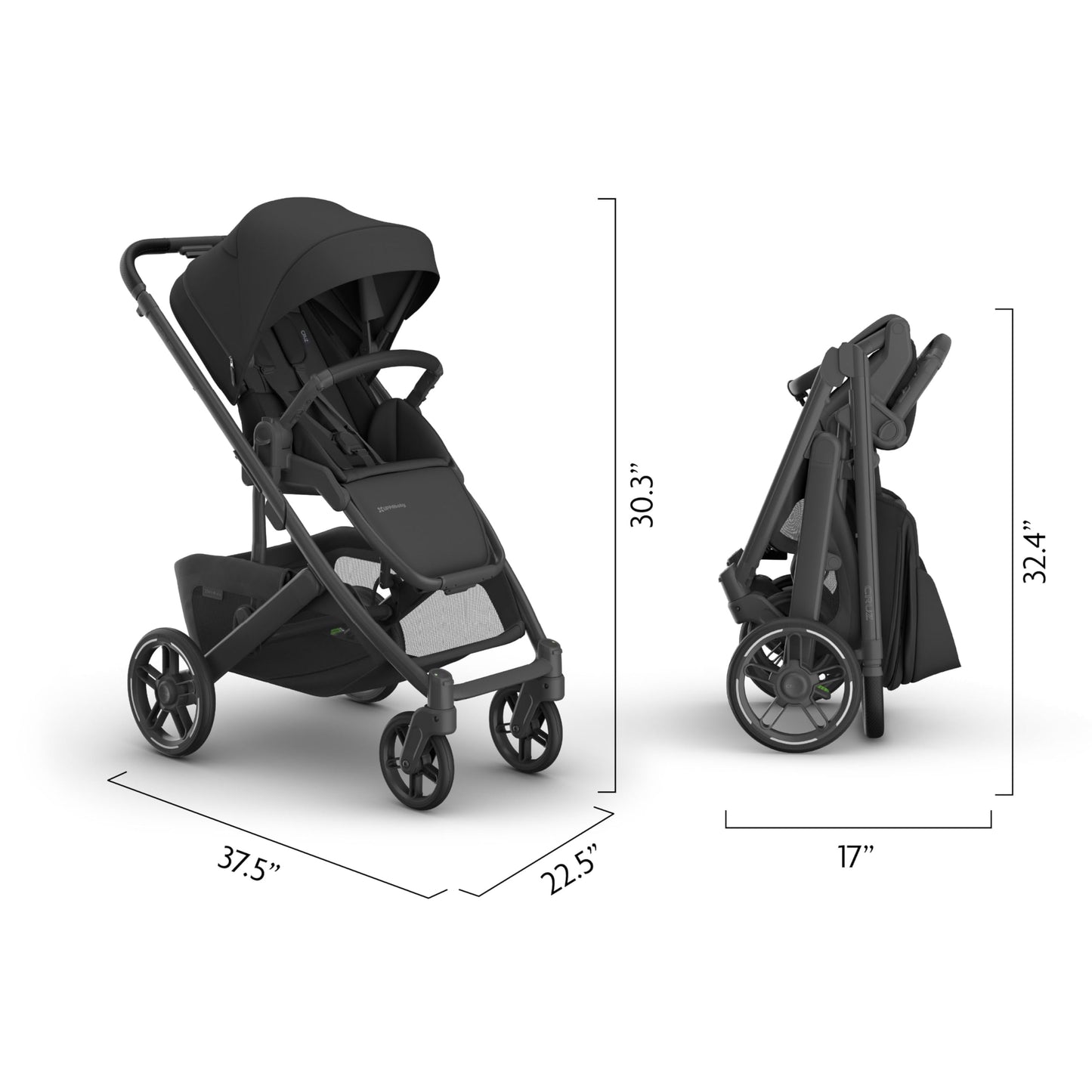 UPPAbaby Cruz V3 Stroller Car Seat Compatible Effortless Day To Day Maneuverability