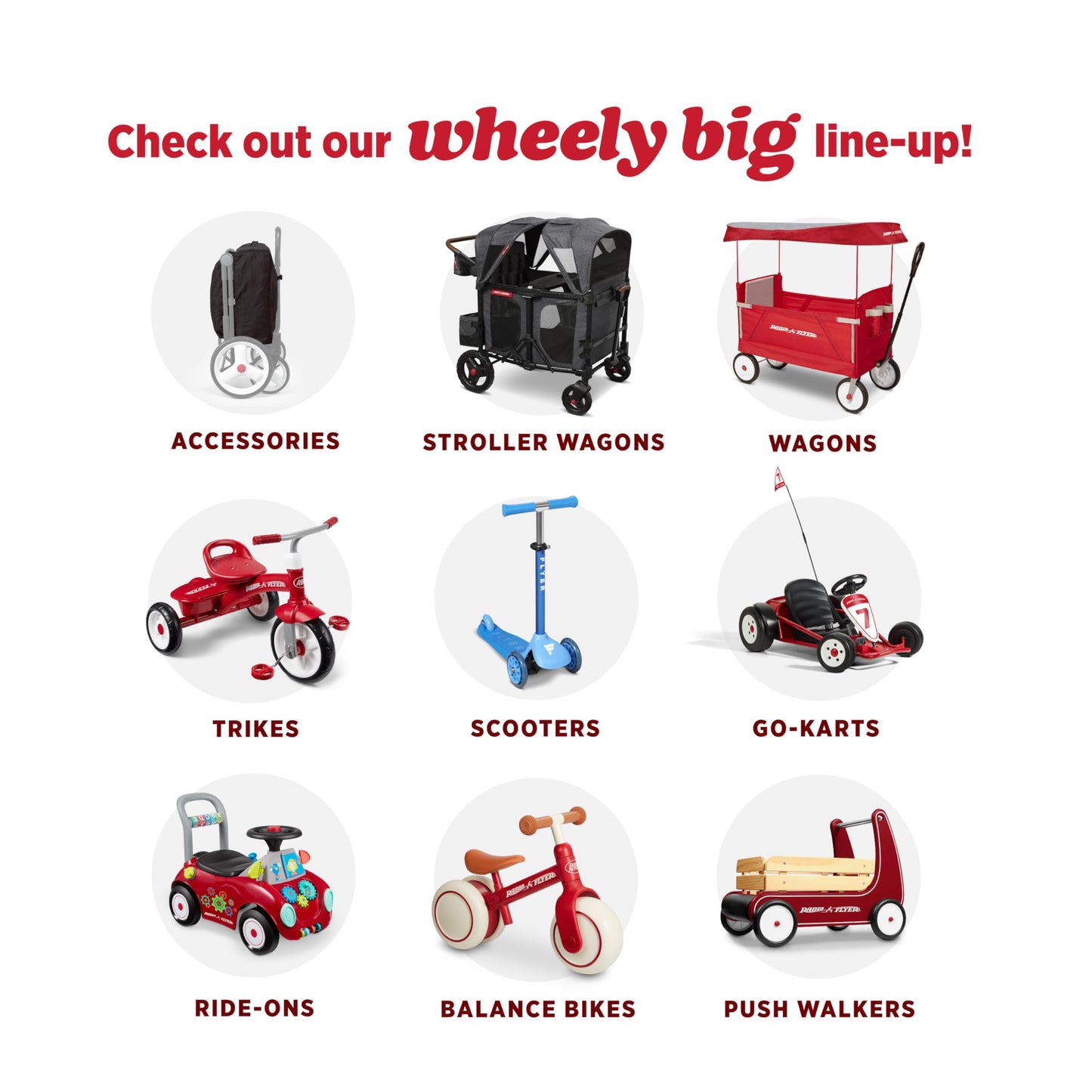 Radio Flyer Convertible Wagon For Kids With Adjustable Handle Cup Holder And Canopy