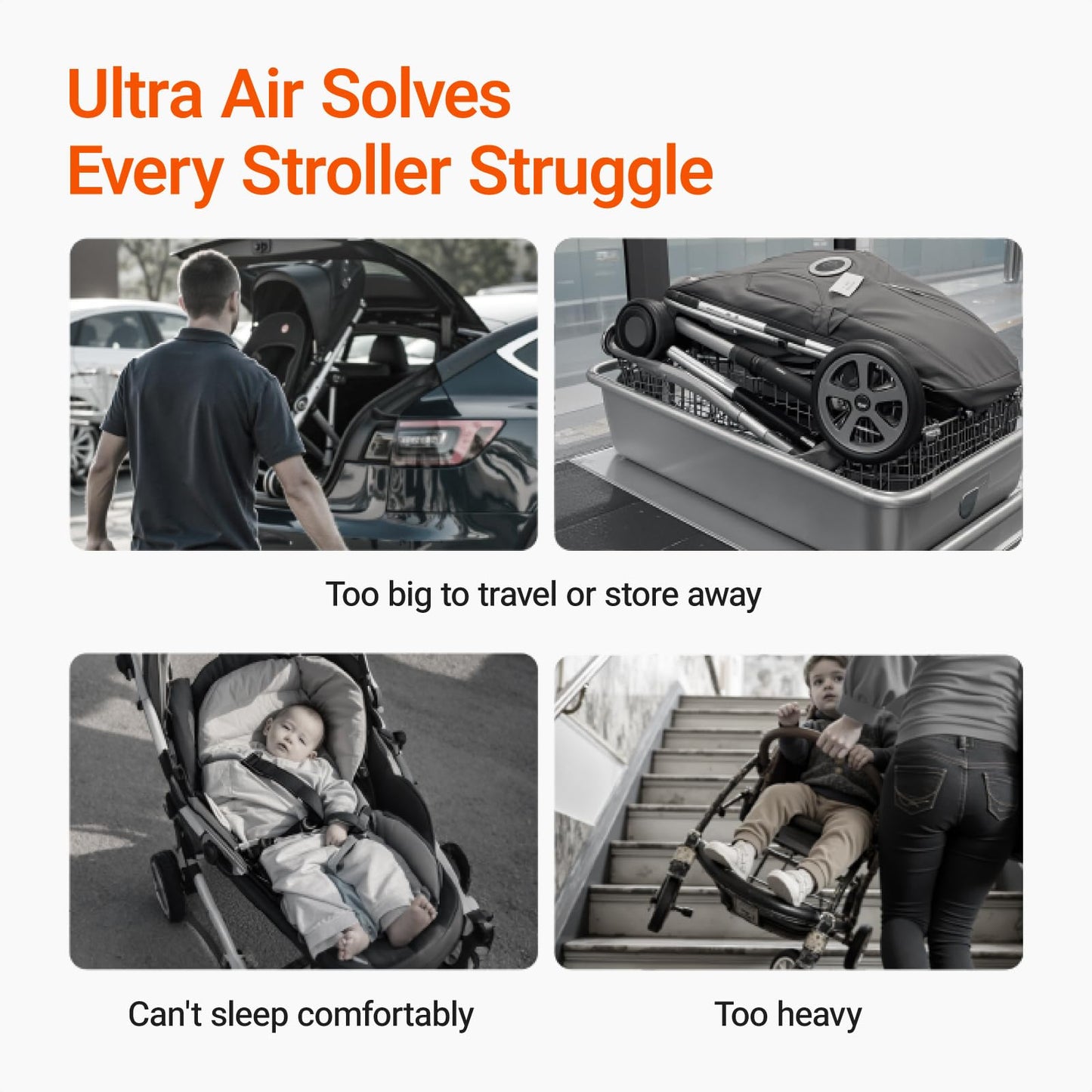 Ultra Air Lightweight Baby Travel Stroller One Handed Fold