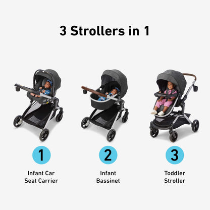 Graco Modes Nest Travel System With Slide2Me Height Adjustable Seat