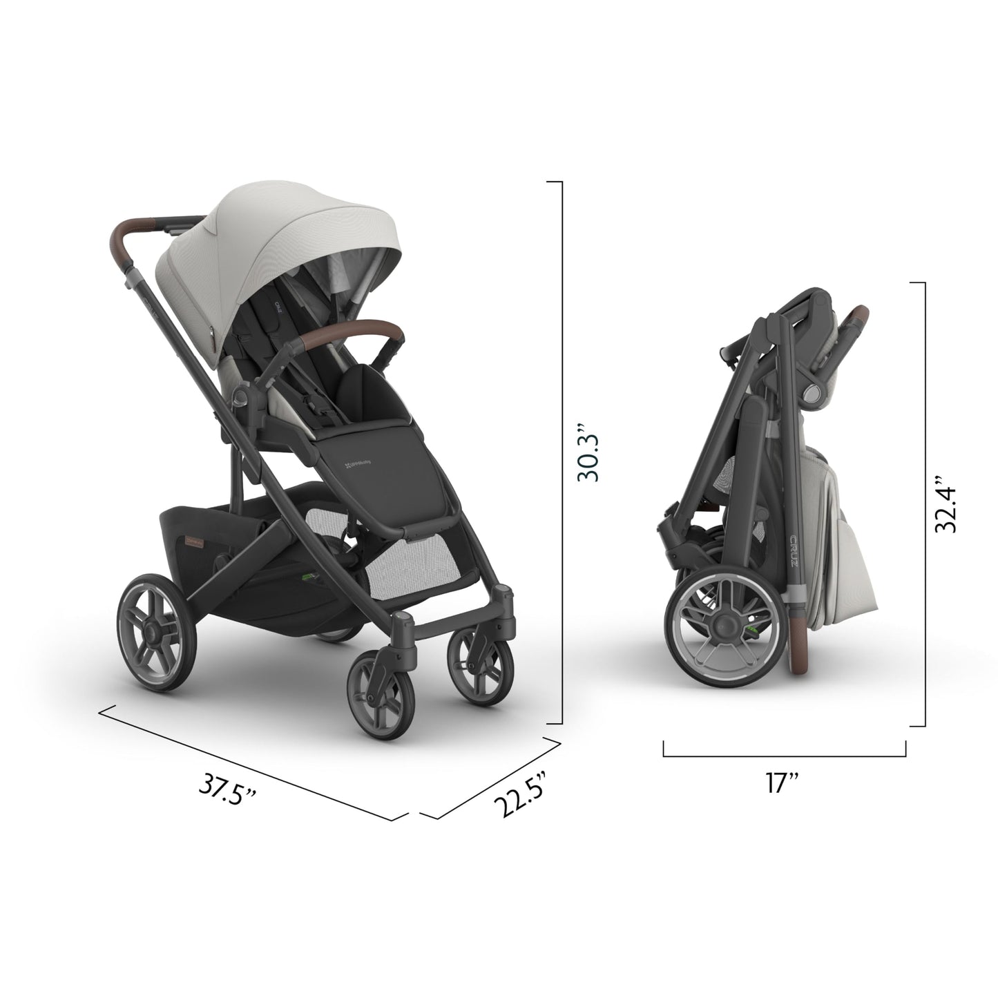 UPPAbaby Cruz V3 Stroller Car Seat Compatible Effortless Day To Day Maneuverability
