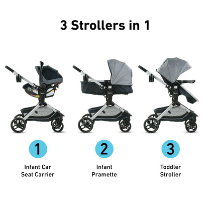 Graco Modes Nest Travel System With Slide2Me Height Adjustable Seat