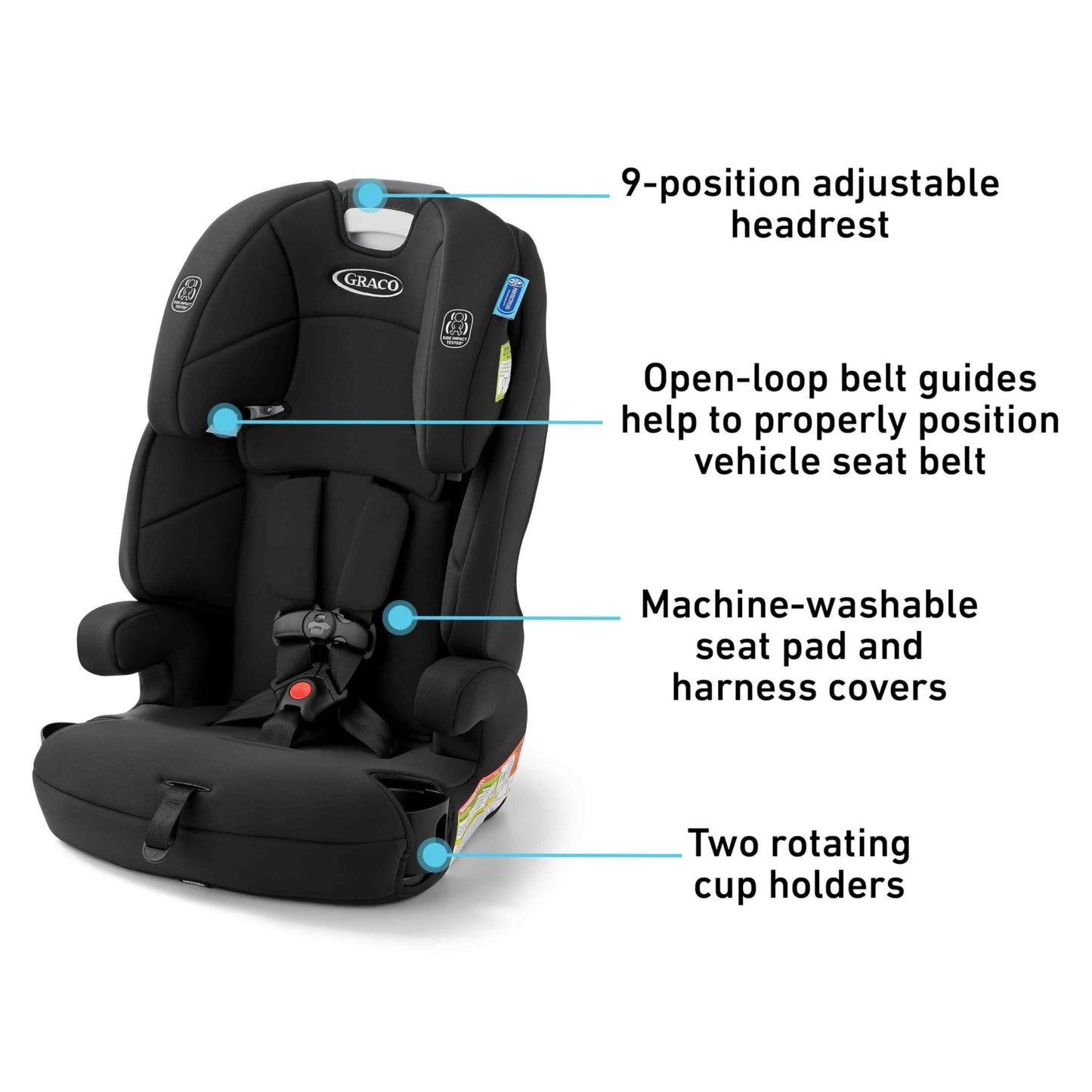 Graco Tranzitions 3 In 1 Harness Booster Car Seat Grows With Your Child From Harness To Backless Booster
