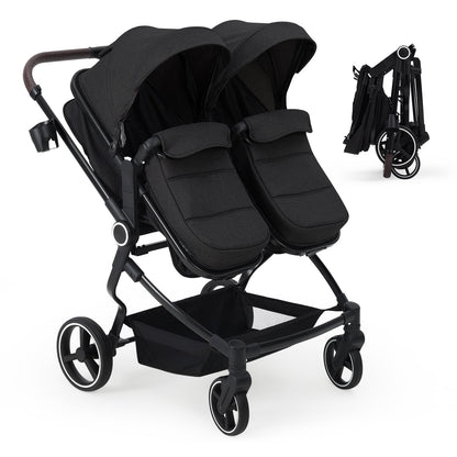 Double Stroller For Twins Lightweight Side By Side Reclining Seats