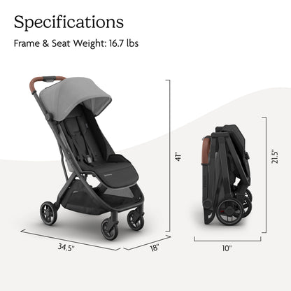 UPPAbaby Minu V3 Travel Stroller Lightweight One Hand Fold For Easy Overhead Travel