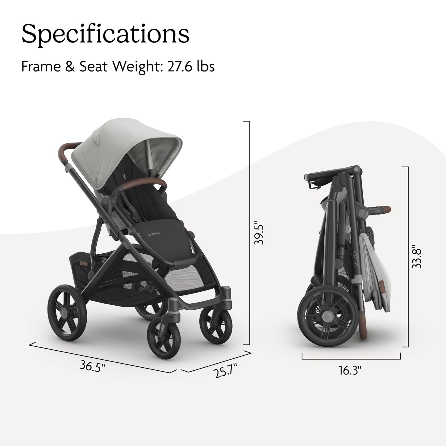 UPPAbaby Vista V3 Convertible Stroller Converts Single To Double