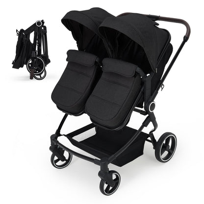Double Stroller For Twins Lightweight Side By Side Reclining Seats