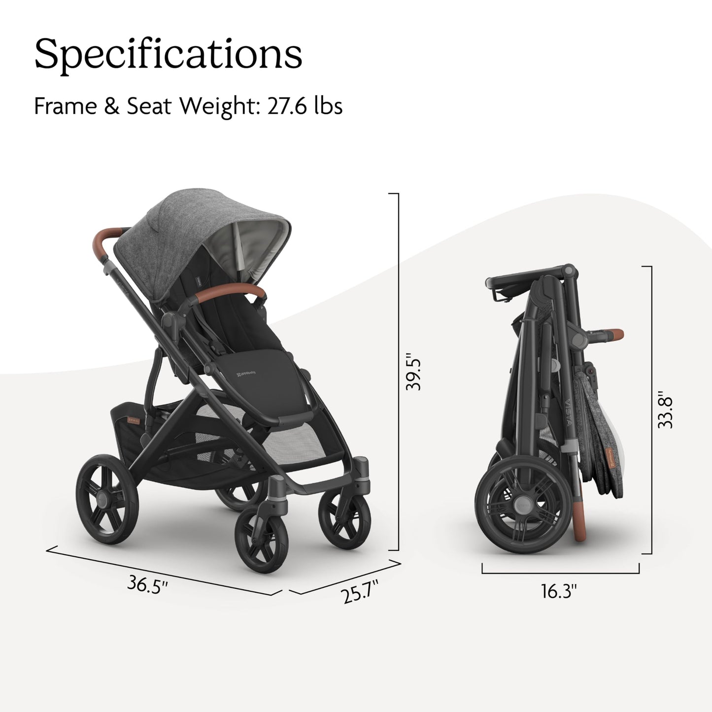 UPPAbaby Vista V3 Convertible Stroller Converts Single To Double