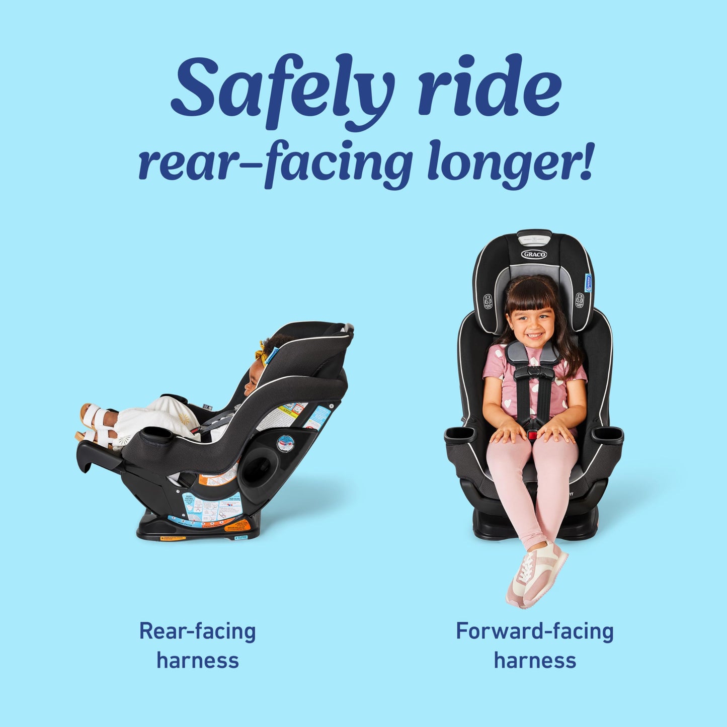 Graco Extend2Fit Convertible Car Seat With 4 Position Extension Panel For Extra Legroom