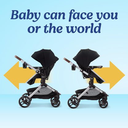 Graco Modes Nest 3in1 Travel System With SnugRide Turn and Slide Rotating Rear Facing Car Seat