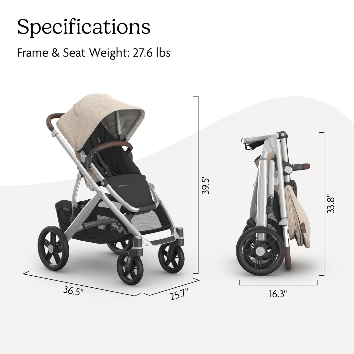 UPPAbaby Vista V3 Convertible Stroller Converts Single To Double