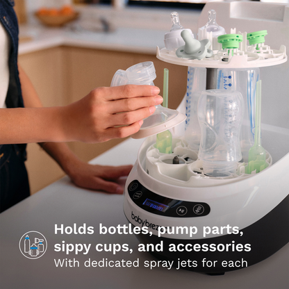 Baby Brezza Bottle Washer Pro - Automatic Cleaning Sterilizing And Drying With 20 High Pressure Jets