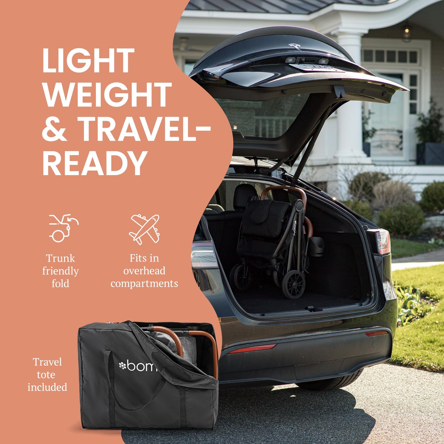 Bombi Bēbee V2 Lightweight Baby Stroller One Hand Fold