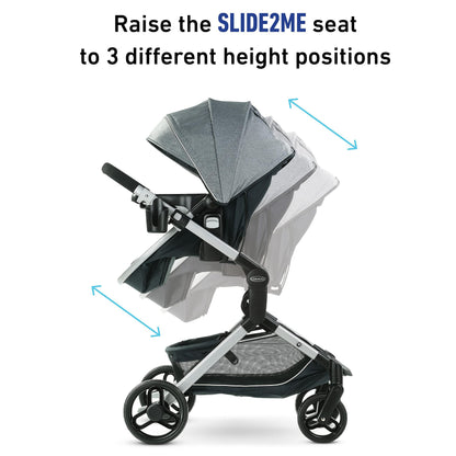 Graco Modes Nest Travel System With Slide2Me Height Adjustable Seat