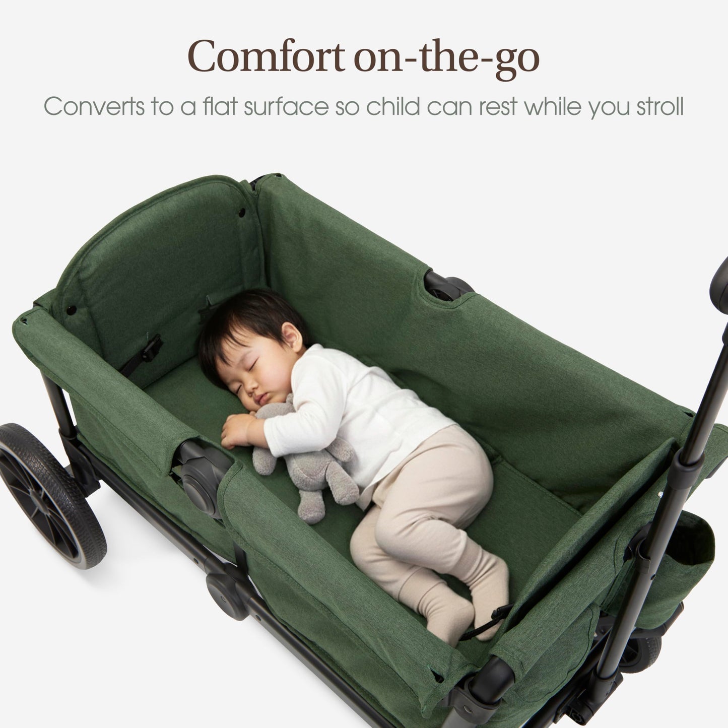 Evolur Trailblazer Wagon Double Stroller All Terrain Wheels For Smooth Outdoor Rides