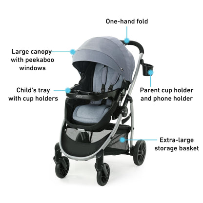 Graco Modes Pramette Travel System 3in1 Infant Car Seat Stroller