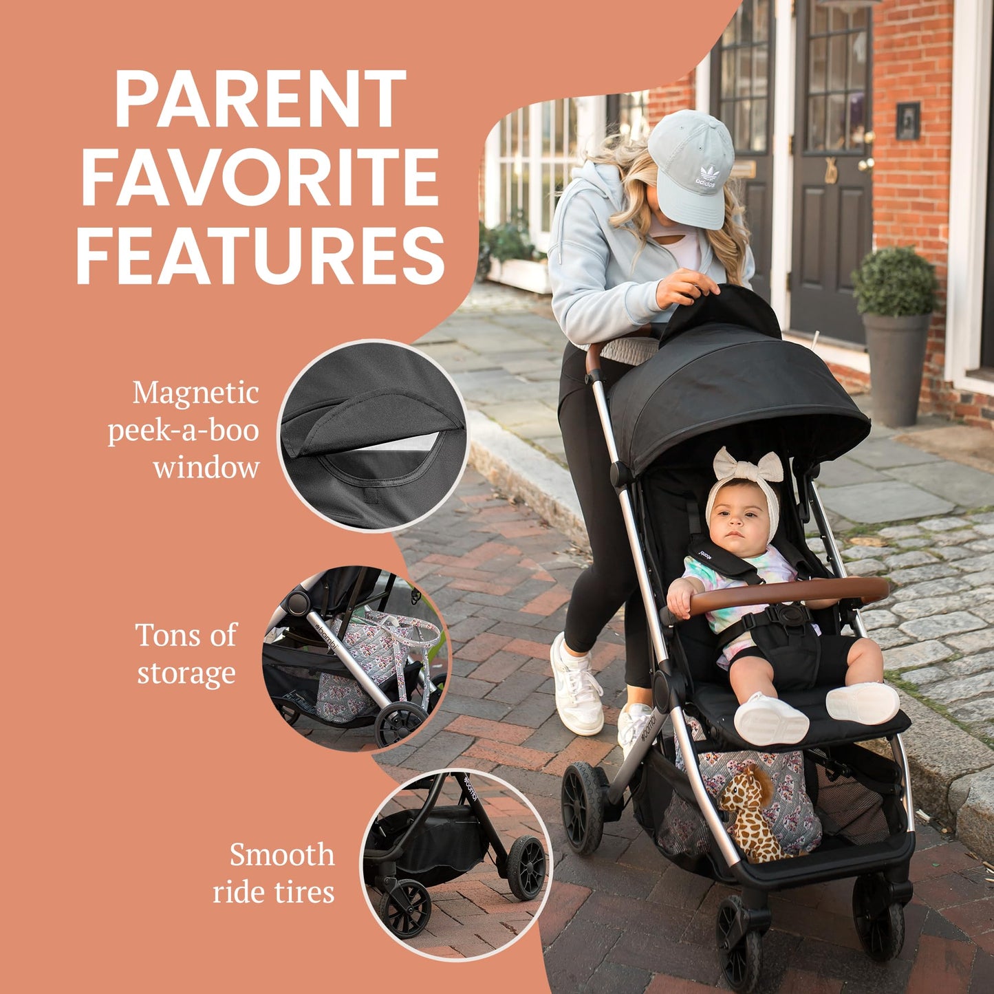 Bombi Bēbee V2 Lightweight Baby Stroller One Hand Fold