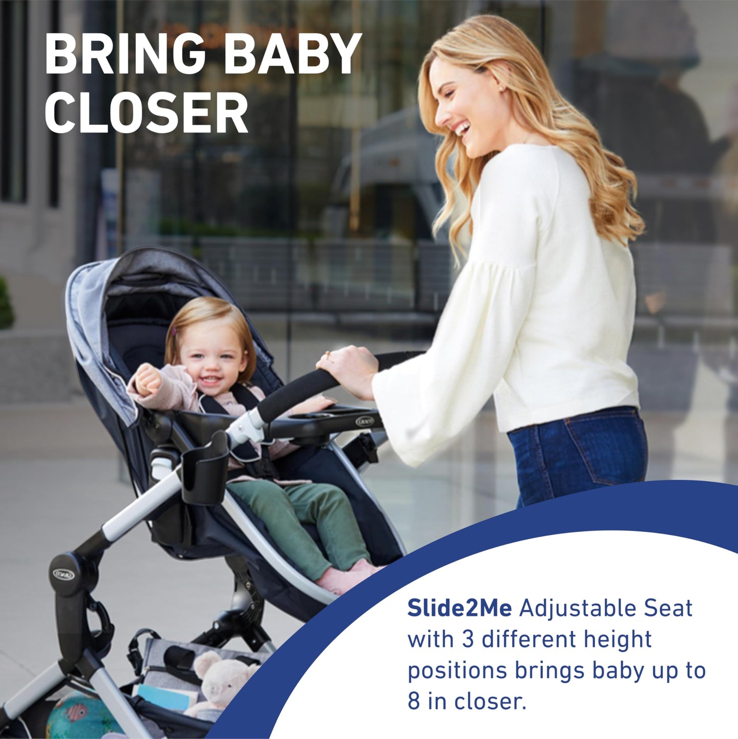 Graco Modes Nest Travel System With Slide2Me Height Adjustable Seat