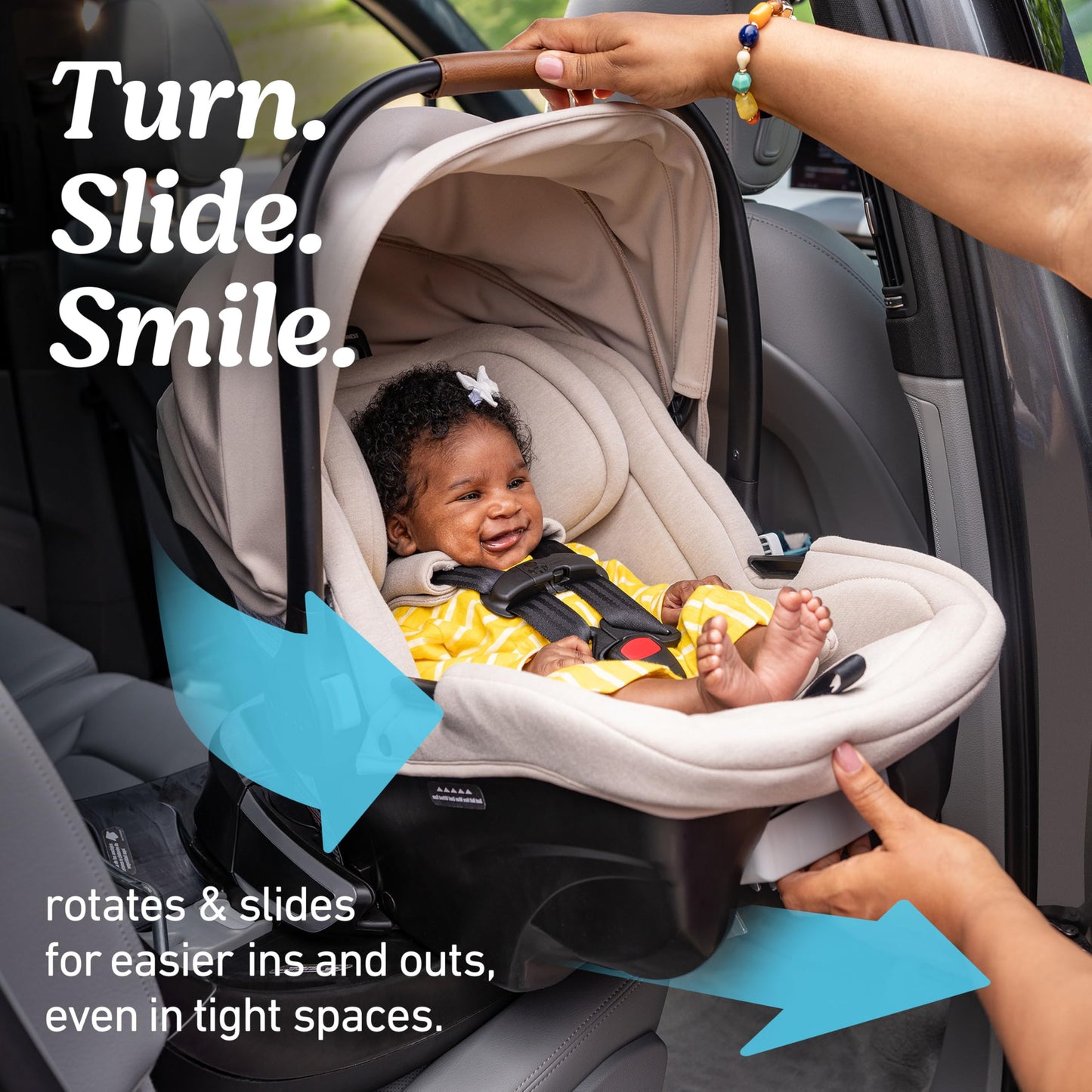 Graco Modes Nest 3in1 Travel System With SnugRide Turn and Slide Rotating Rear Facing Car Seat