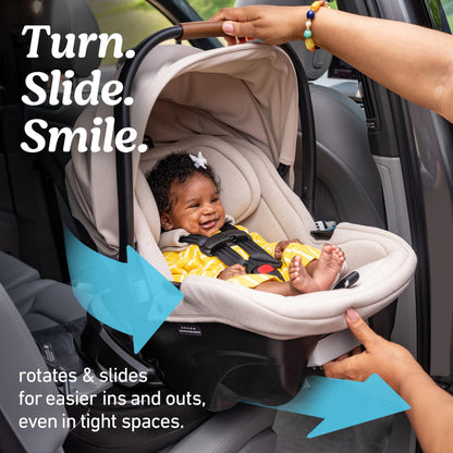 Graco Modes Nest 3in1 Travel System With SnugRide Turn and Slide Rotating Rear Facing Car Seat