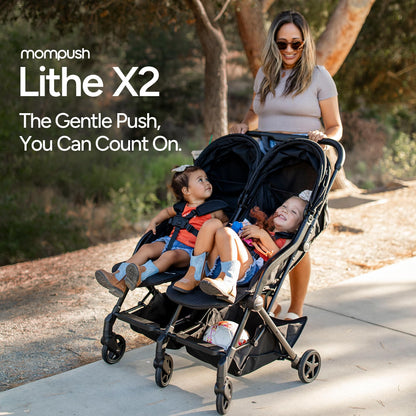 Mompush Lithe Double Stroller Lightweight Side by Side
