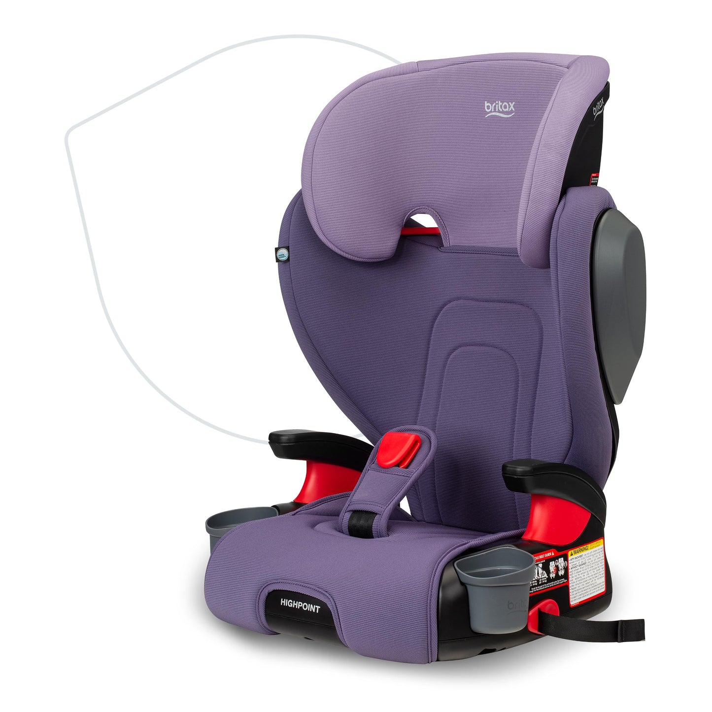 Britax Skyline Belt Positioning Booster Car Seat 2 Stage Design For Growing Kids Dusk Color