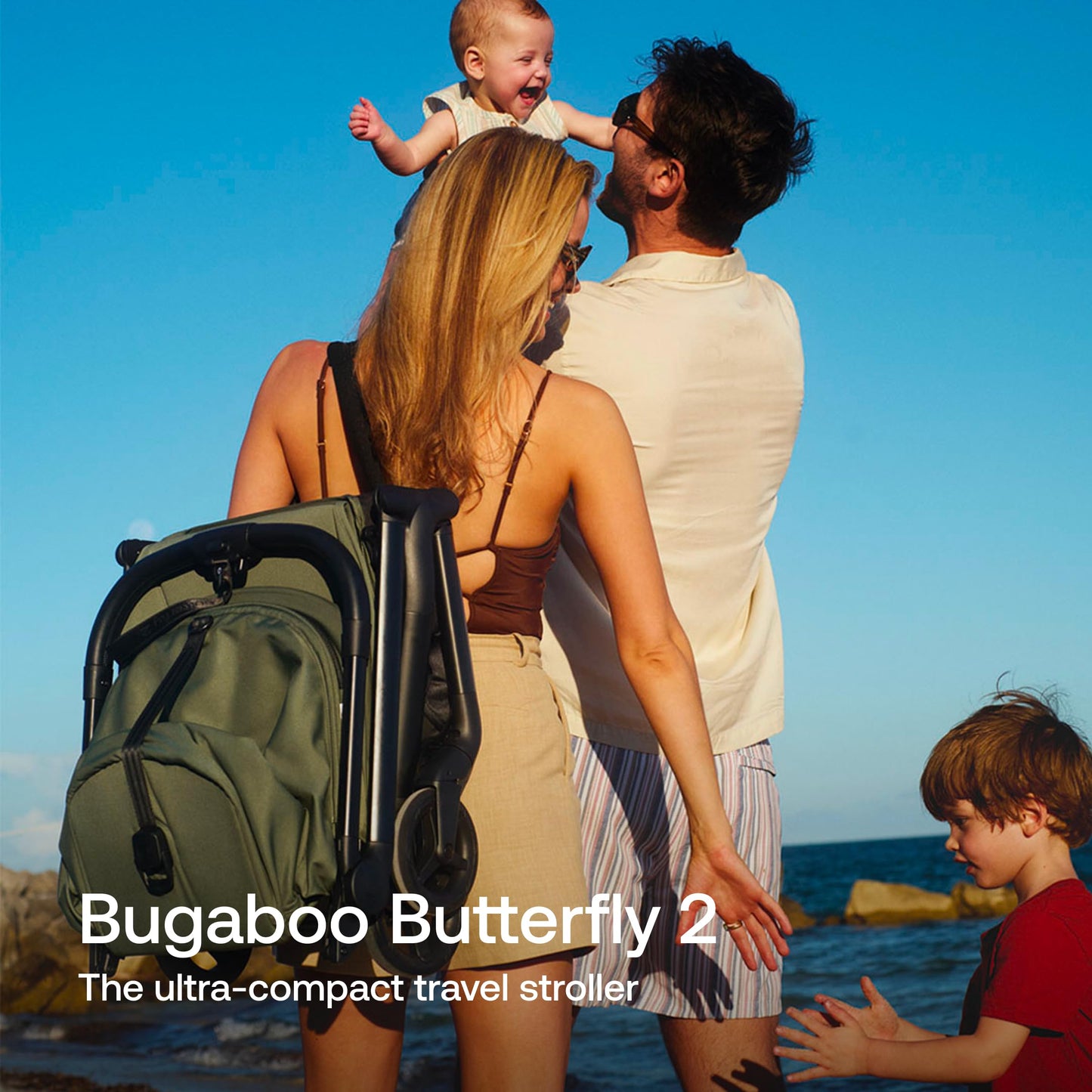Bugaboo Butterfly 2 Travel Stroller Ultra Compact One Second Fold Lightweight Airplane Friendly Black