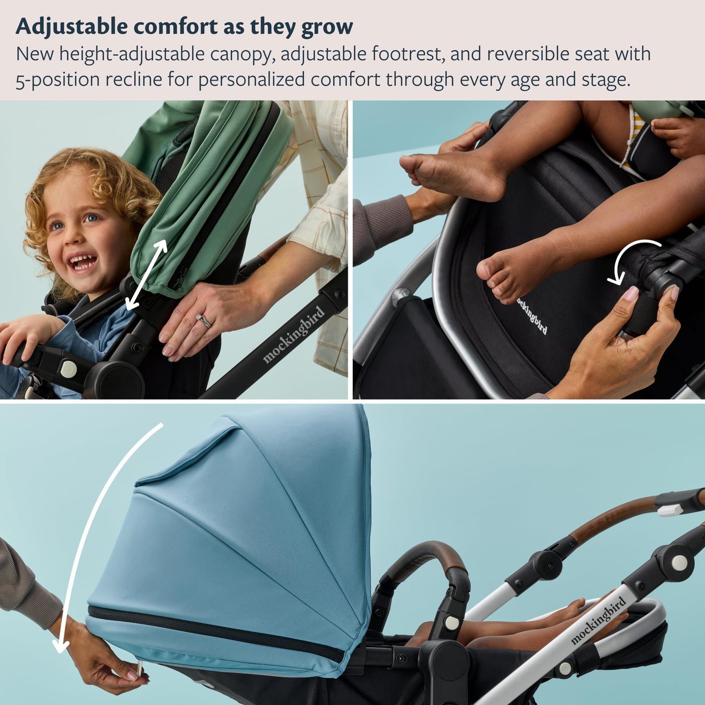Mockingbird Single-To-Double Stroller 3.0 Travel System Compatible