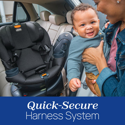 Chicco Fit360 ClearTex Rotating Convertible Car Seat With 360 Degree Rotation And Lever Lock System Obsidian Black