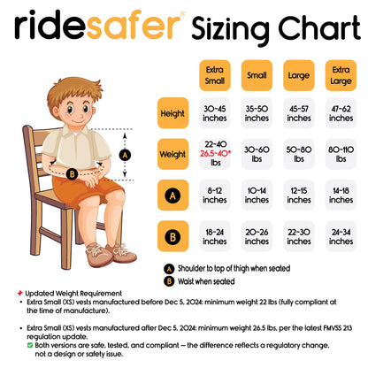 RideSafer Portable Car Seat Small Black Lightweight For Travel And Everyday Child Safety