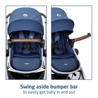 Maxi-Cosi Zelia Luxe 5 In 1 Modular Travel System With Mico Luxe Infant Car Seat