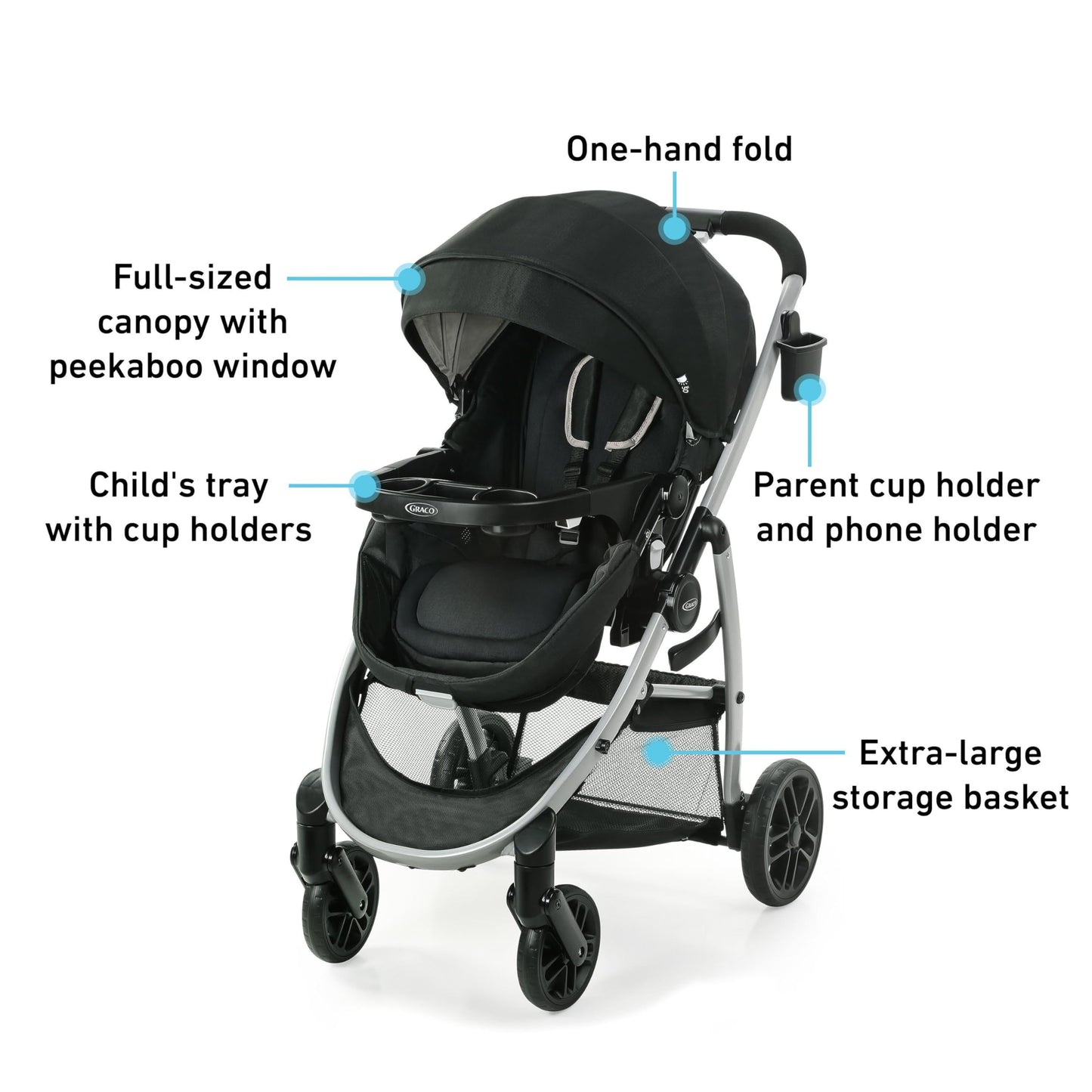 Graco Modes Pramette Travel System 3in1 Infant Car Seat Stroller