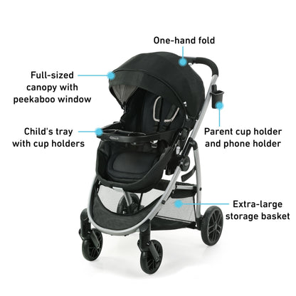 Graco Modes Pramette Travel System 3in1 Infant Car Seat Stroller