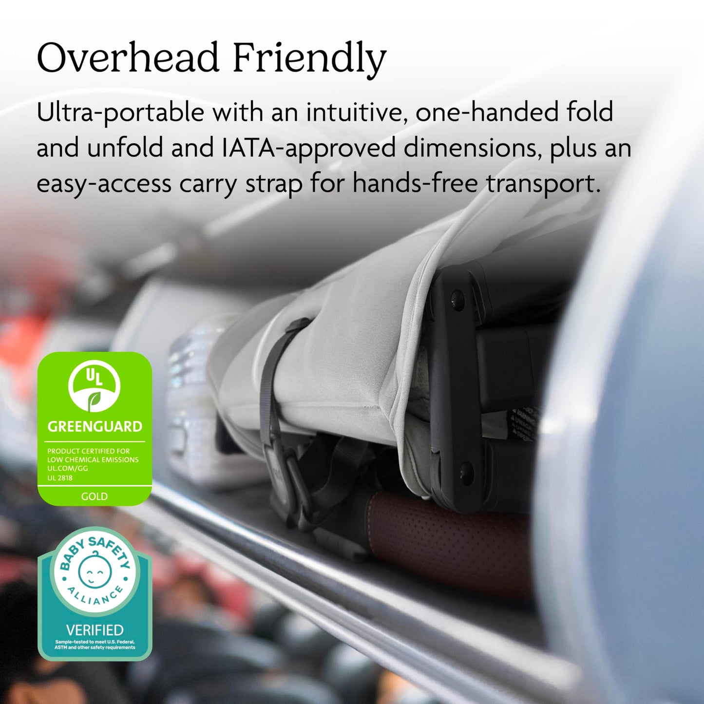 UPPAbaby Minu V3 Travel Stroller Lightweight One Hand Fold For Easy Overhead Travel