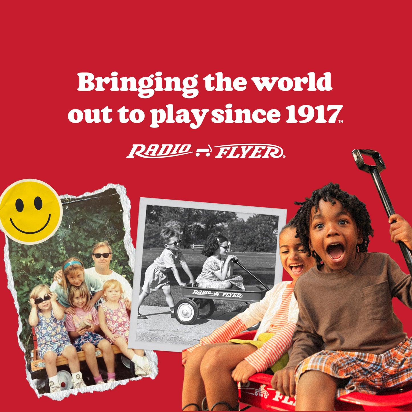 Radio Flyer Convertible Wagon For Kids With Adjustable Handle Cup Holder And Canopy