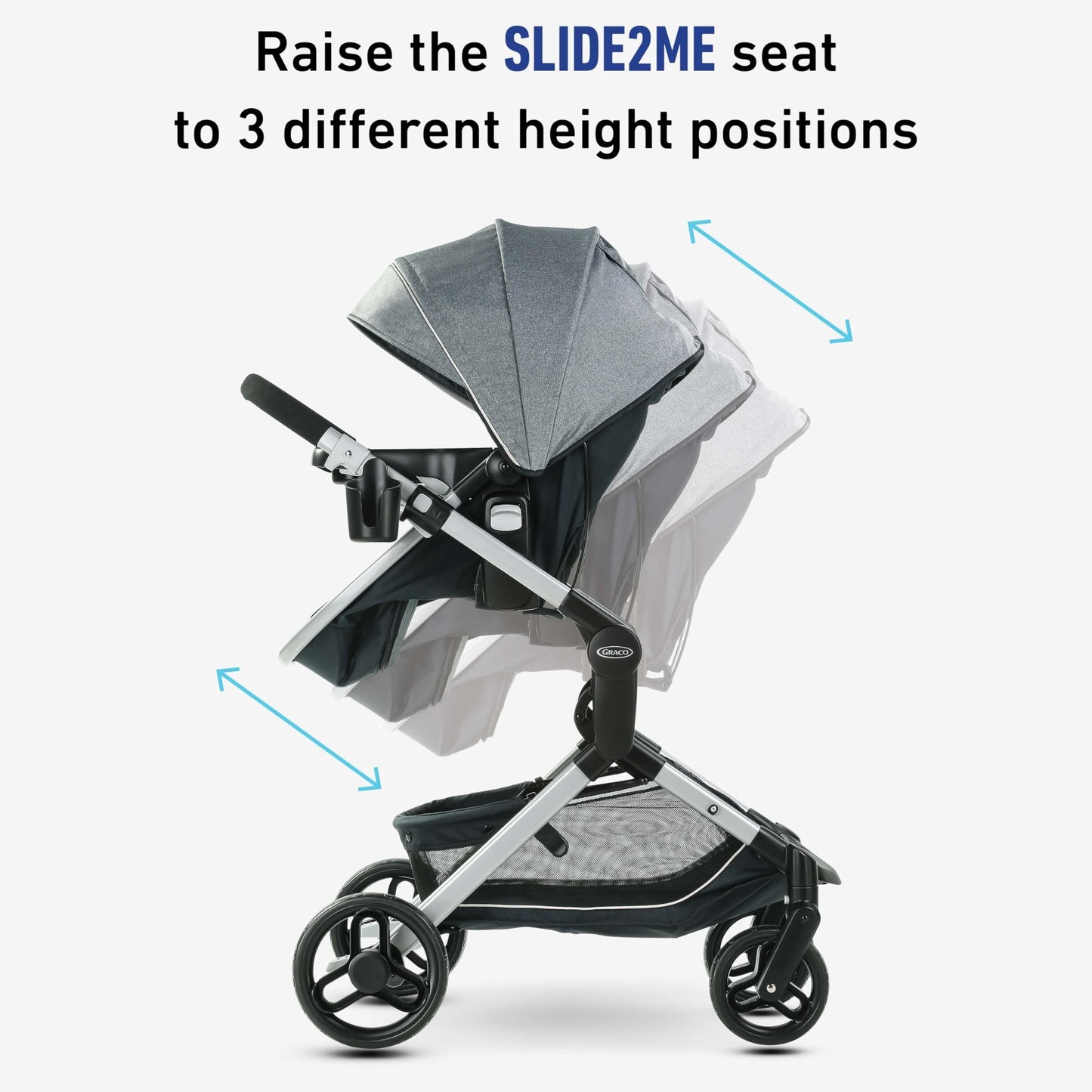 Graco Modes Nest Travel System With Slide2Me Height Adjustable Seat
