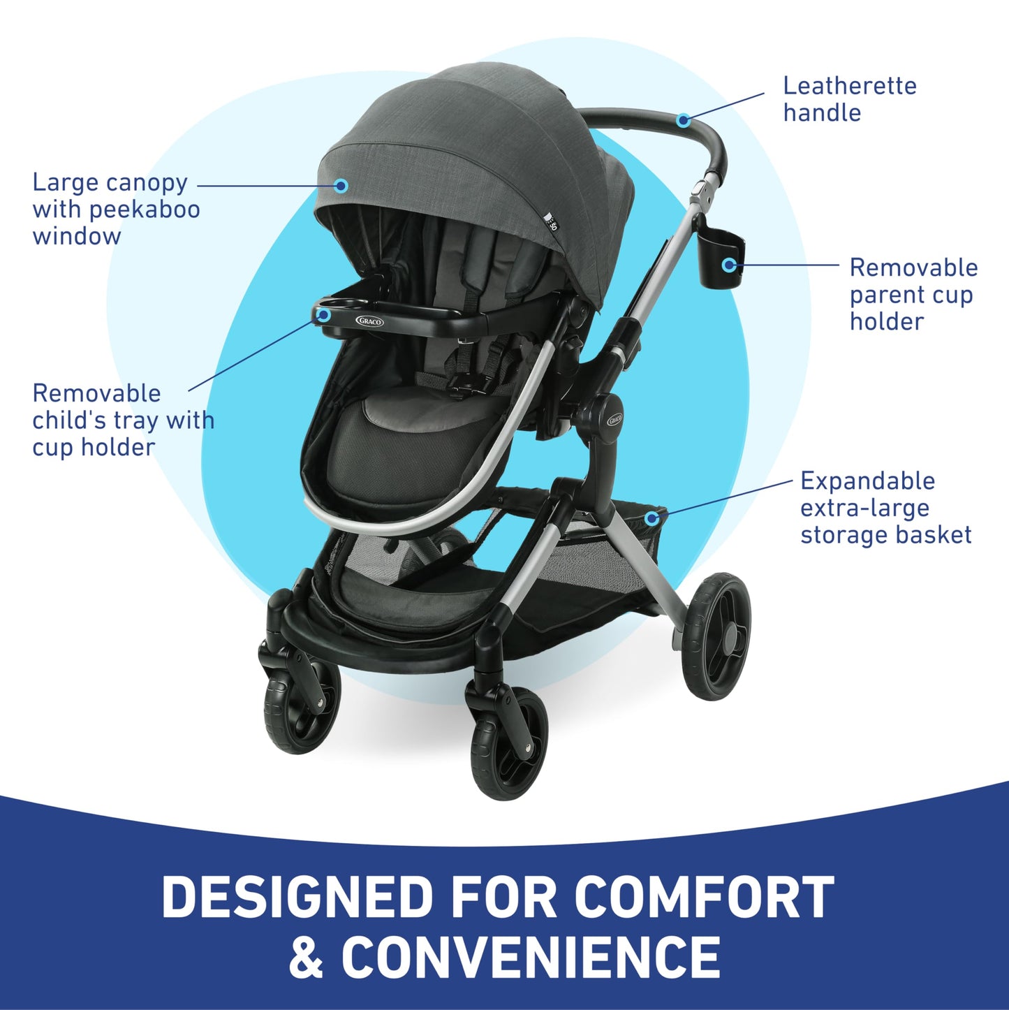 Graco Modes Nest Travel System With Slide2Me Height Adjustable Seat