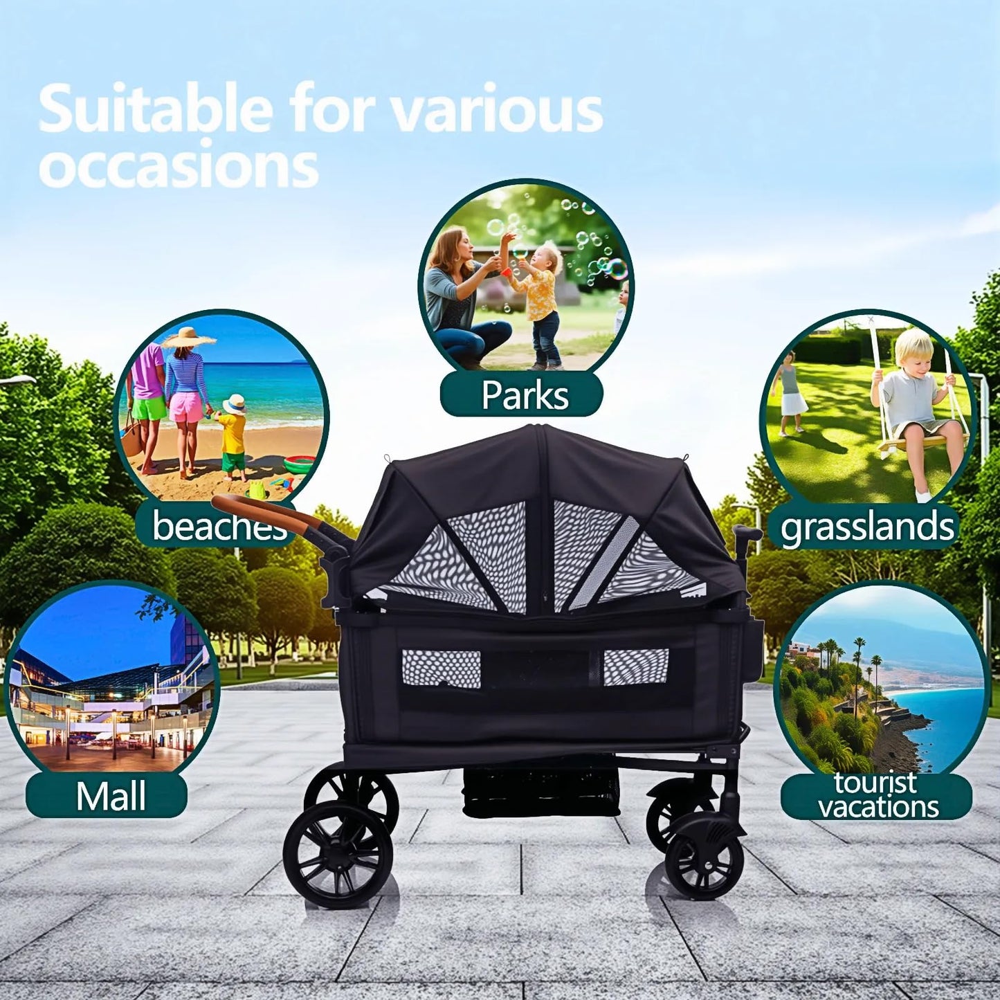 Wagon Stroller For Two All Terrain Travel