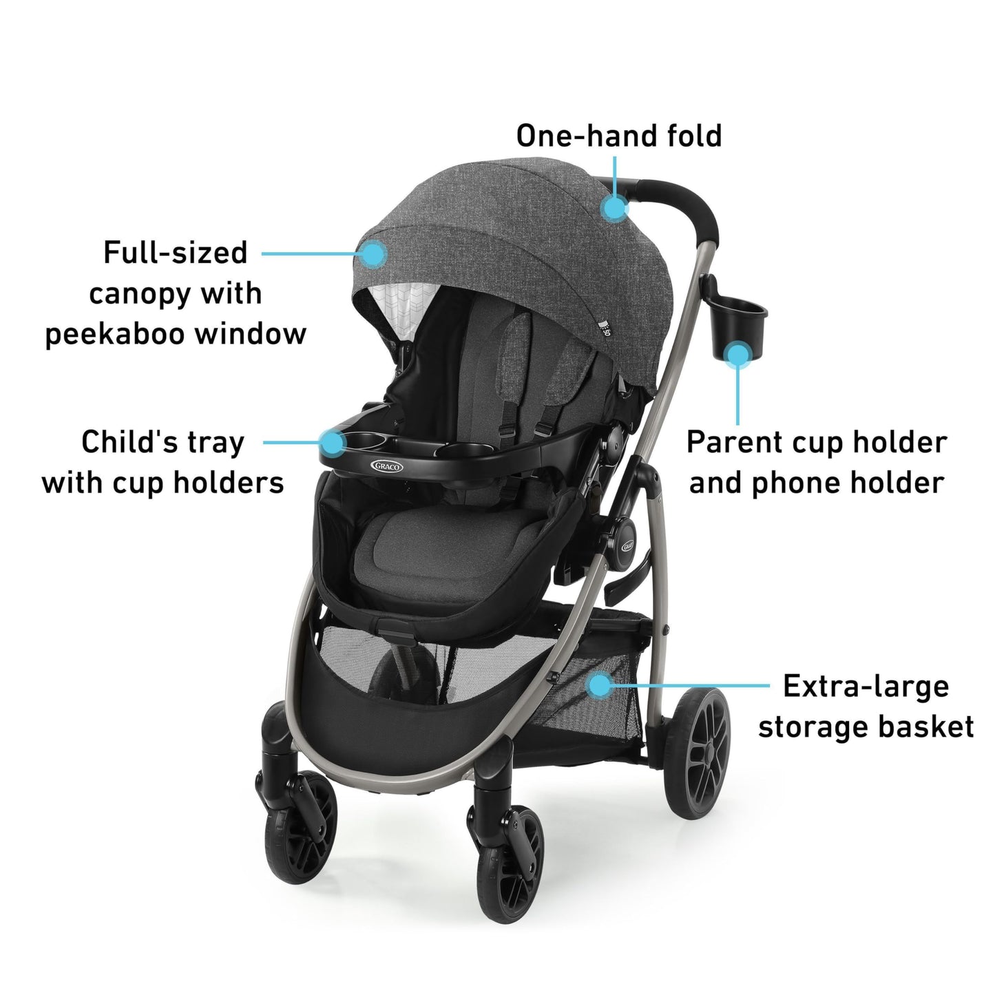 Graco Modes Pramette Travel System 3in1 Infant Car Seat Stroller