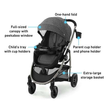 Graco Modes Pramette Travel System 3in1 Infant Car Seat Stroller